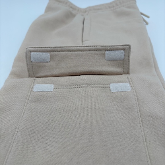 NWT Jordan Girls Size M Color Ledgend Lt Brown Fleece Lined Cargo Jogger pants - Picture 5 of 7